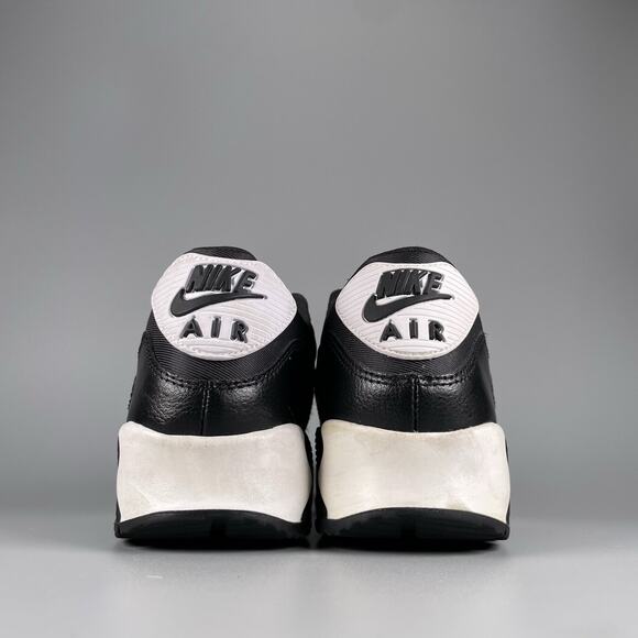Nike Air Max 90 Women’s Size 7.5 Black White Leather Mesh Running Sneakers Shoes - Picture 3 of 9
